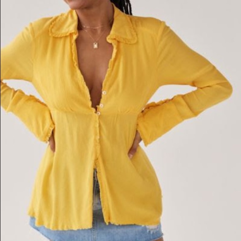Urban Outfitters Jenna Open Back Babydoll Top